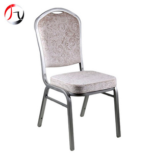 Wholesale hotel party stackable aluminium fabric upholstered padded throne banquet chair for banquet hall