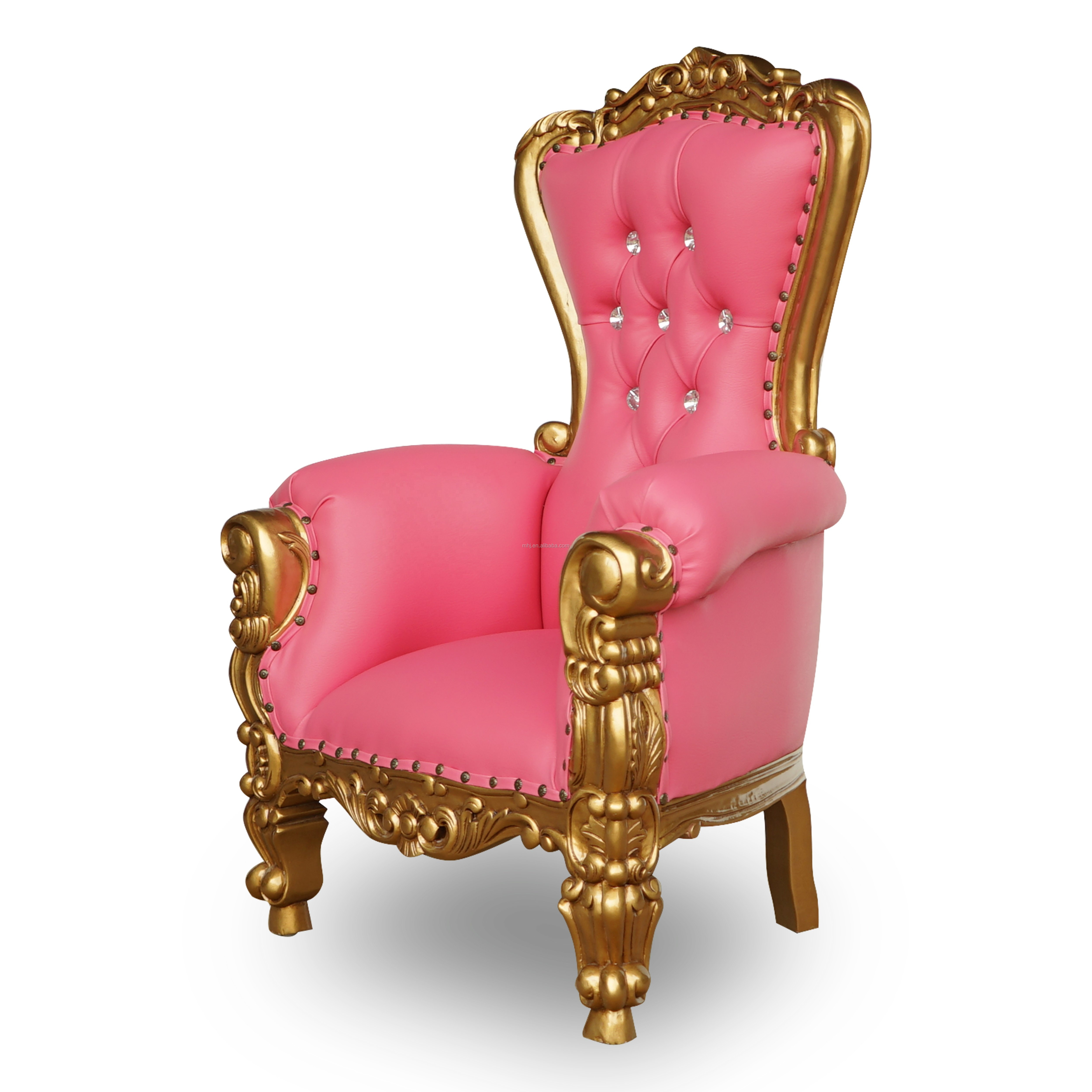 luxury high back kids king throne chairs pink throne chair