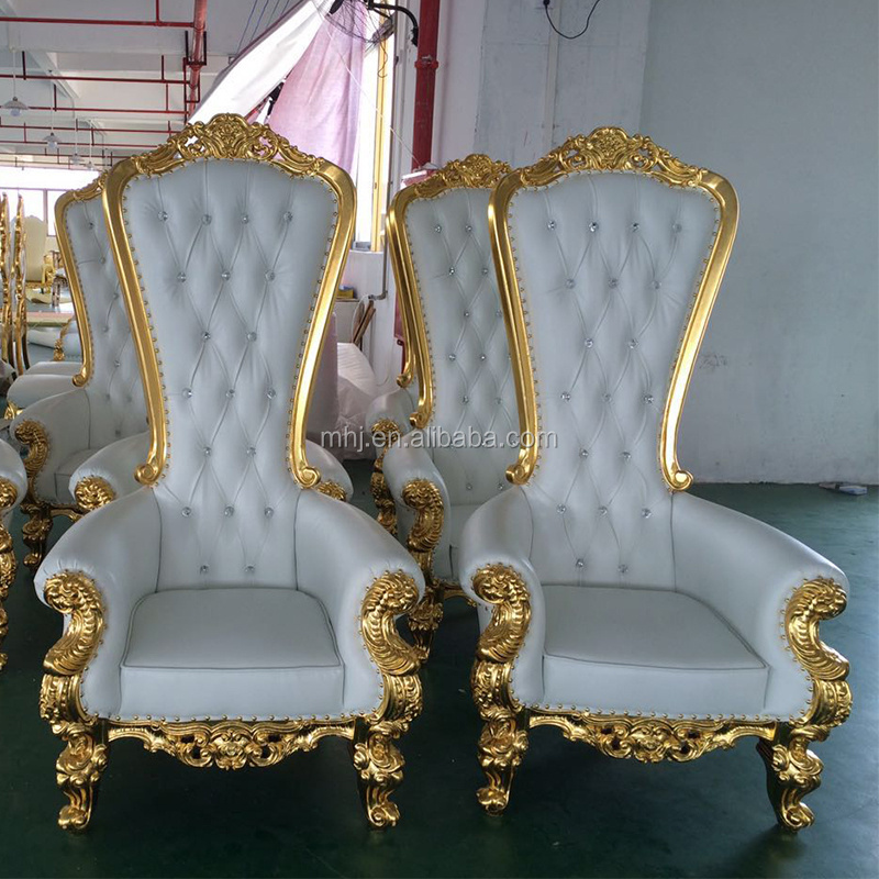 China Factory Direct Luxury Royal Baroque Chair Wedding King Throne Chairs For Sale