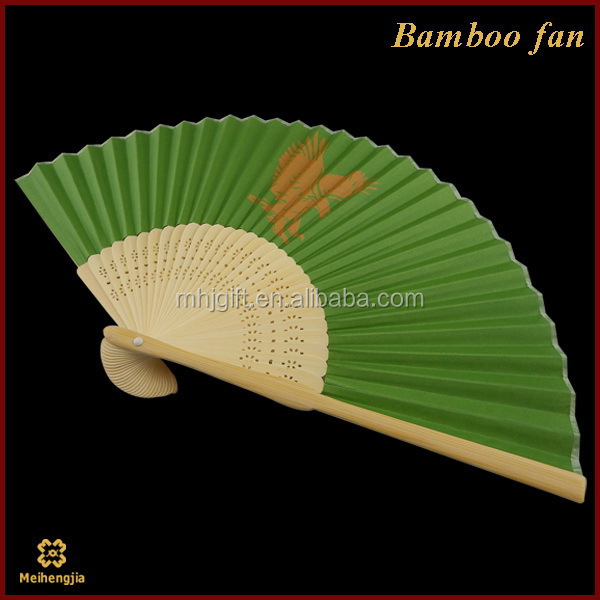 Two side printing Advertising brand paper hand fan