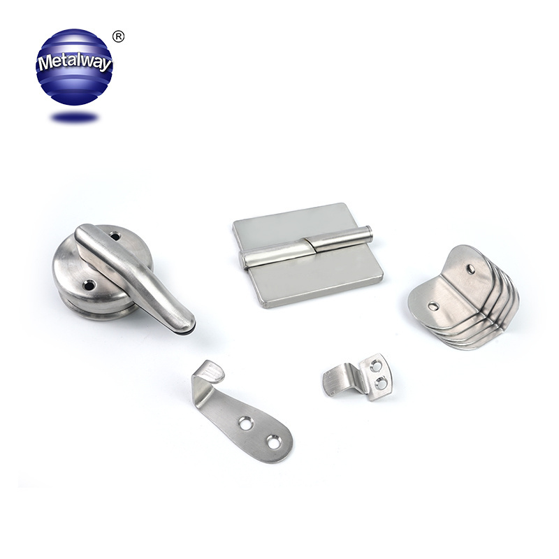 Manufacturer Durable 304 Stainless Steel Public WC Accessories Bathroom Cubicle Fittings Public Toilet Partition Hardware