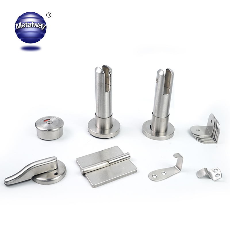 Manufacturer Durable 304 Stainless Steel Public WC Accessories Bathroom Cubicle Fittings Public Toilet Partition Hardware