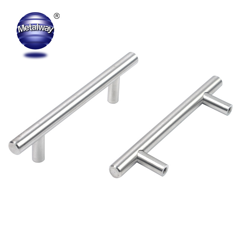 Anti-rustiness Stainless Steel Furniture Drawer T Bar Handle Solid Hollow Handle Bar Cabinet Door Handle