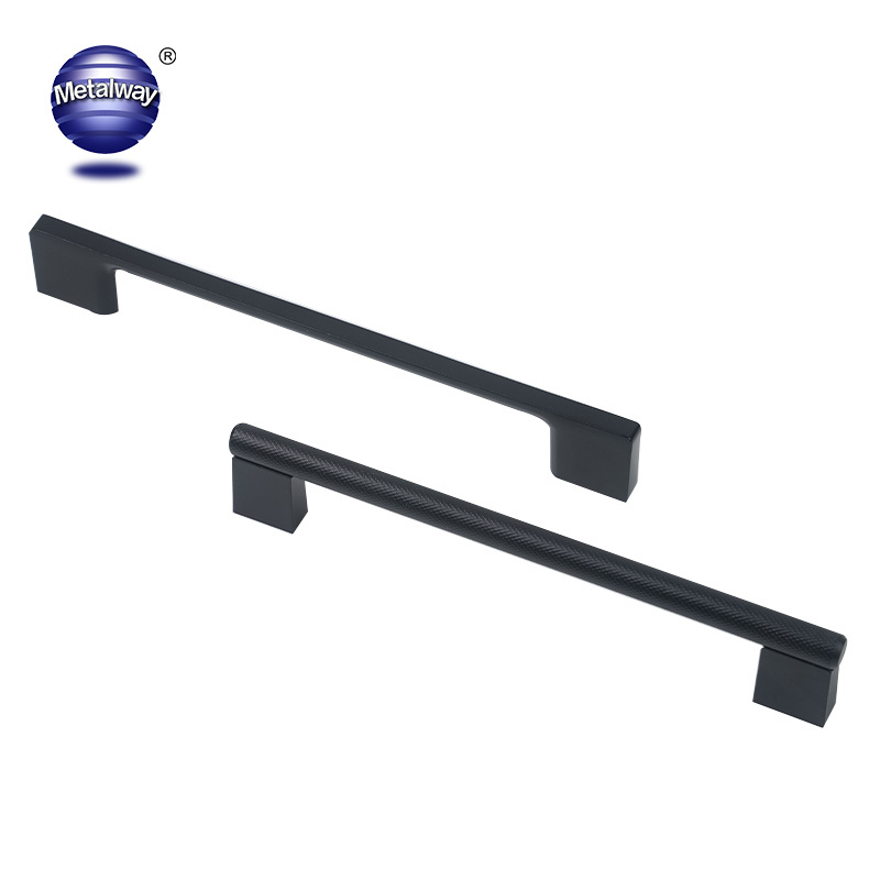 Drawer matt black aluminium kitchen cabinets door pull handle cabinet handles cabinet pulls and knobs