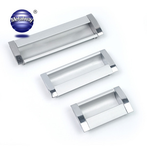 Aluminum Alloy Decorative Recessed Metal Handle Hidden Drawer Pull