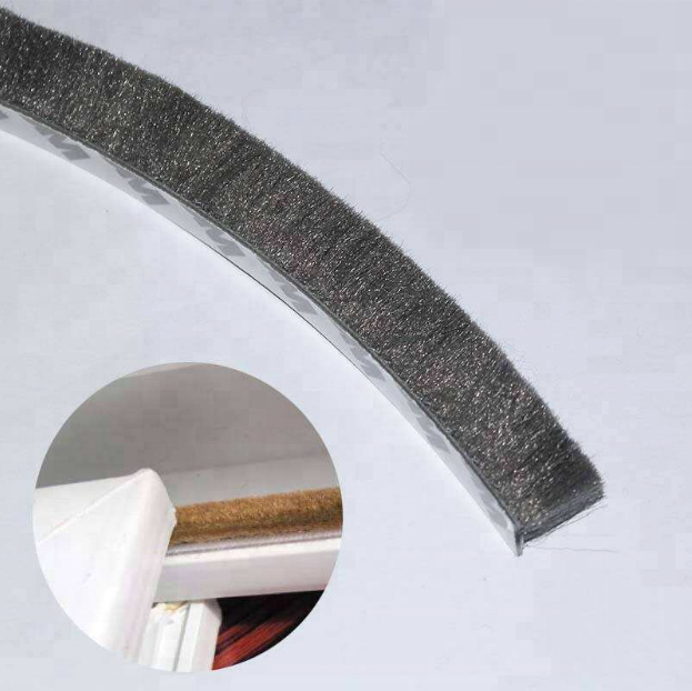 High Quality 3M Door Window Soundproof Woven Pile Weather Sealing Strip Self-adhesive Brush Waterproof Seal Strip