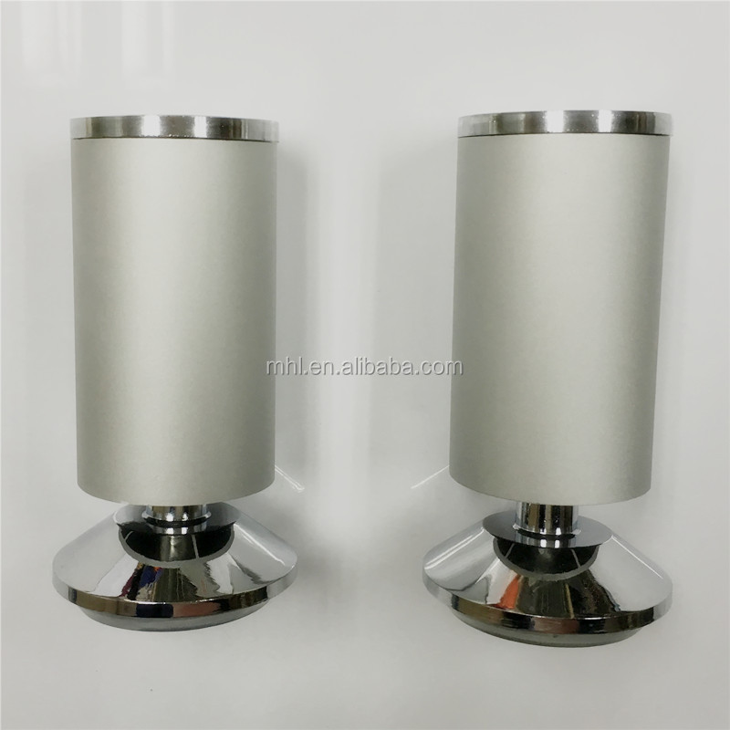 Aluminum alloy thick tube 50mm diameter chrome sofa leg aluminum coffee table leg metal furniture legs