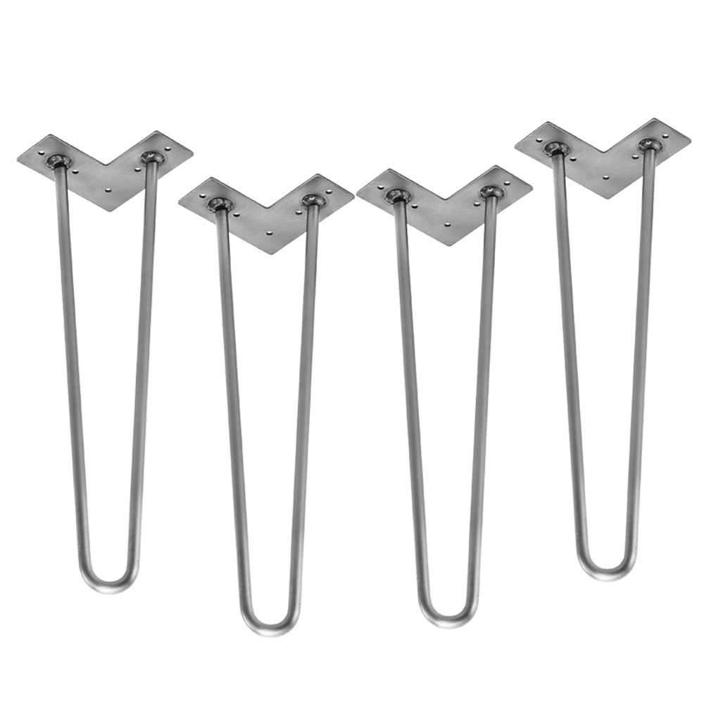 Metal Steel Cheap Furniture Coffee Dining Table Black Metal Furniture Legs 2-3 Rods Hairpin Legs For DIY Desk