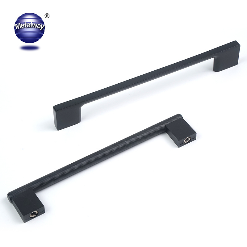 Drawer matt black aluminium kitchen cabinets door pull handle cabinet handles cabinet pulls and knobs