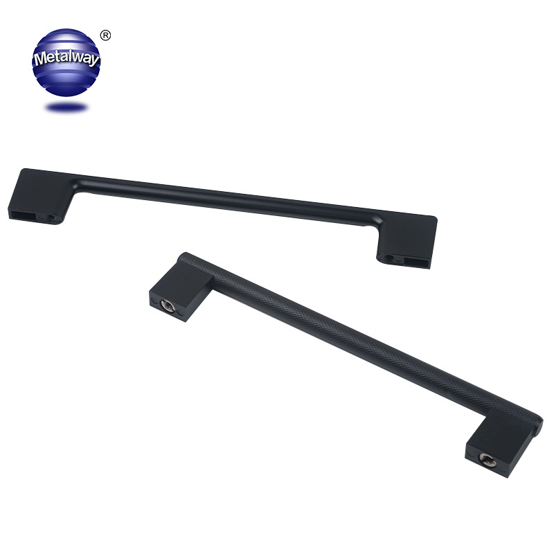 Drawer matt black aluminium kitchen cabinets door pull handle cabinet handles cabinet pulls and knobs