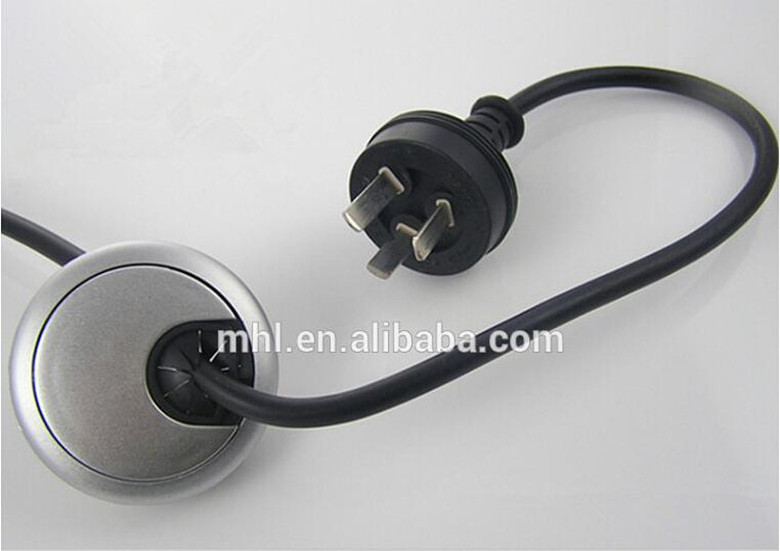 Office Cable Grommets Cable Wall Grommet Zinc Alloy  Furniture Hardware for Computer Desk