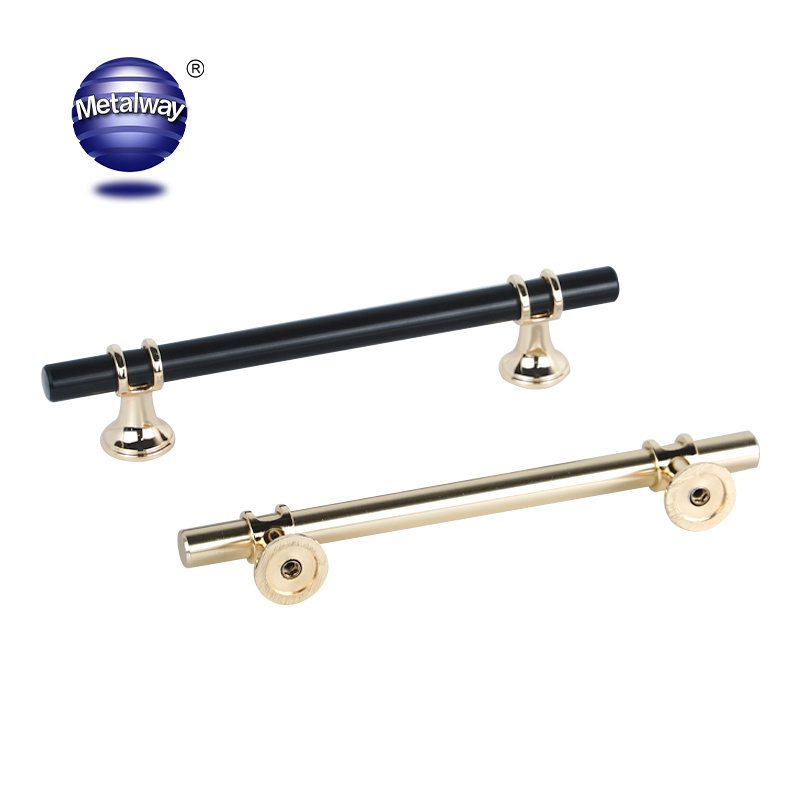 China Wholesale Kitchen Cabinet Handles Luxury 50-1000mm Long Black Gold Silver Zinc Drawer Door Pull T Bar Cabinet Door Knobs