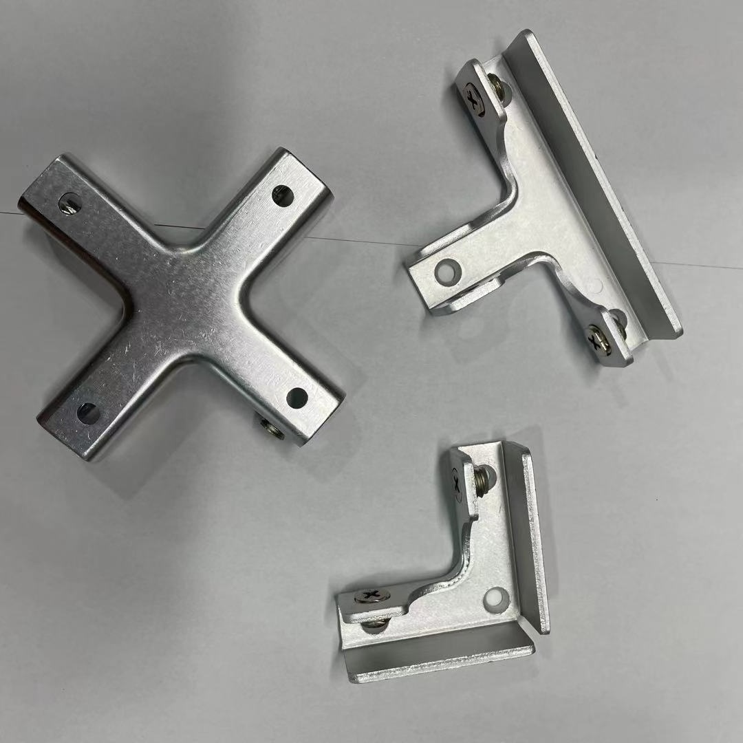 Aluminum Glass Adjustable Panel Brackets Glass Corner Connector 4 Way Cross Shape Glass Clip Acrylic Panel Connector Clamp