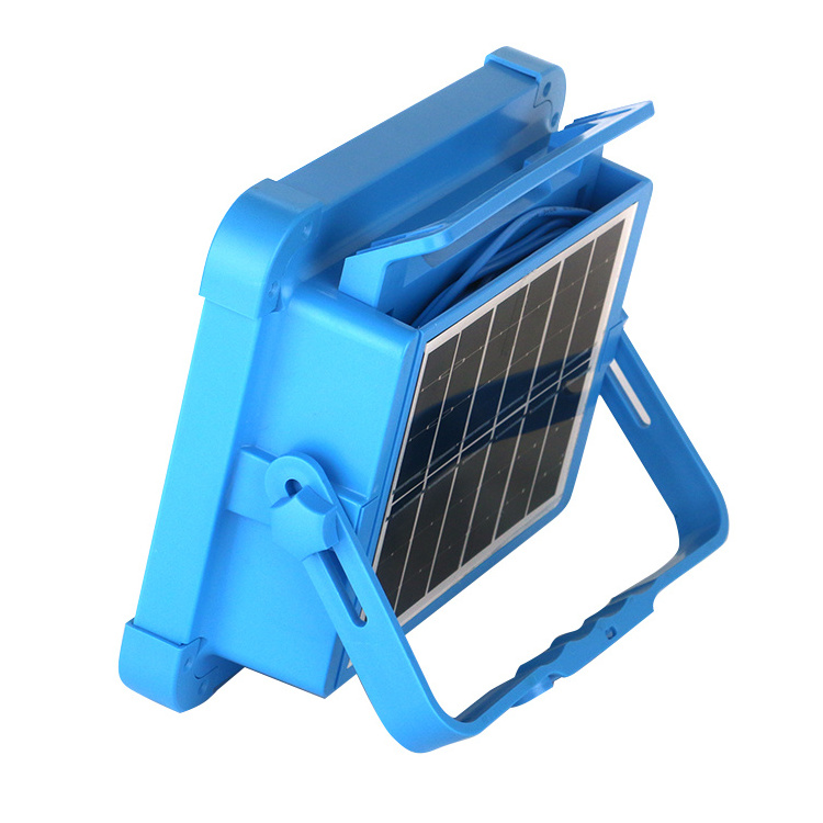 Fashion Blue Frame 100W Waterproof Design Solar Outdoor Lighting USB Rechargeable Emergency LED Solar Light