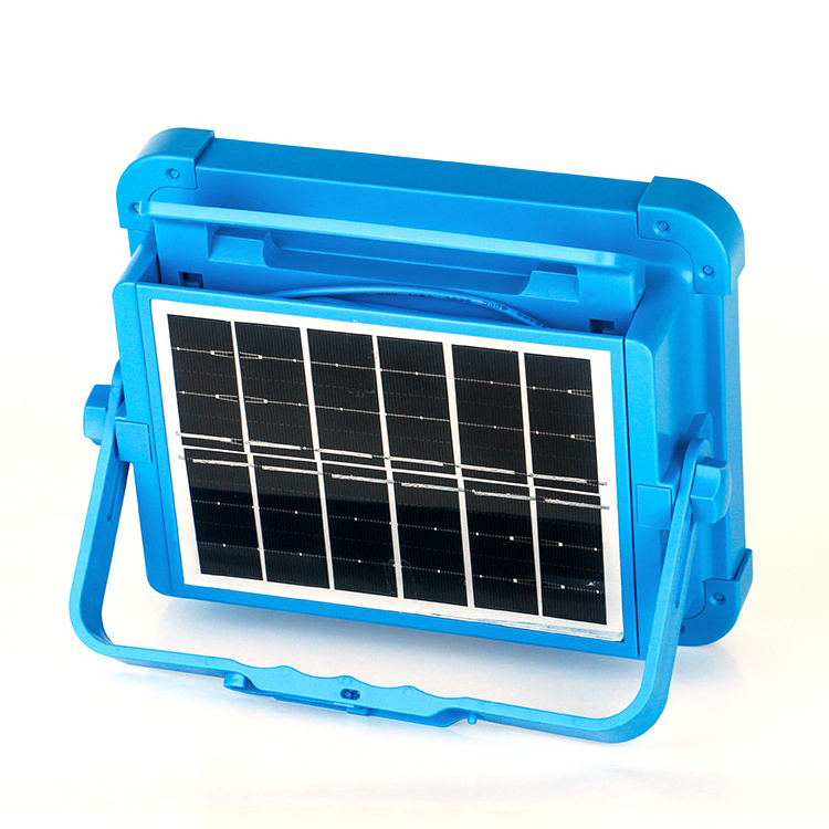 Fashion Blue Frame 100W Waterproof Design Solar Outdoor Lighting USB Rechargeable Emergency LED Solar Light