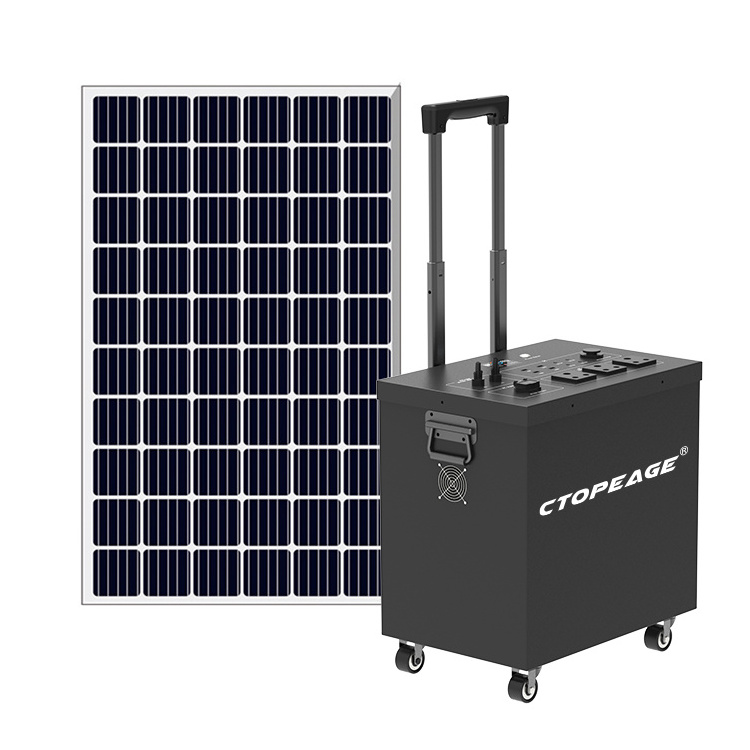 Powerful Solar Electric Generator With Panel Portable Power Station 1500W 2500w 3500W Solar generator 220v