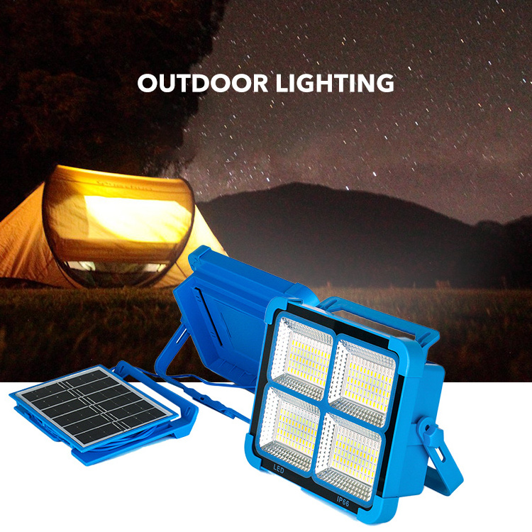 Portable Emergency Lighting 6000mAH Battery Power Bank LED Floodlights Garden Outdoor Indoor Adjustable Lights 100W Solar Lamp