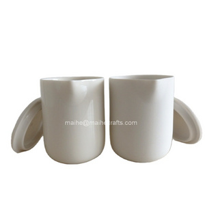 porcelain candle vessels ceramic massage candle jars with spout