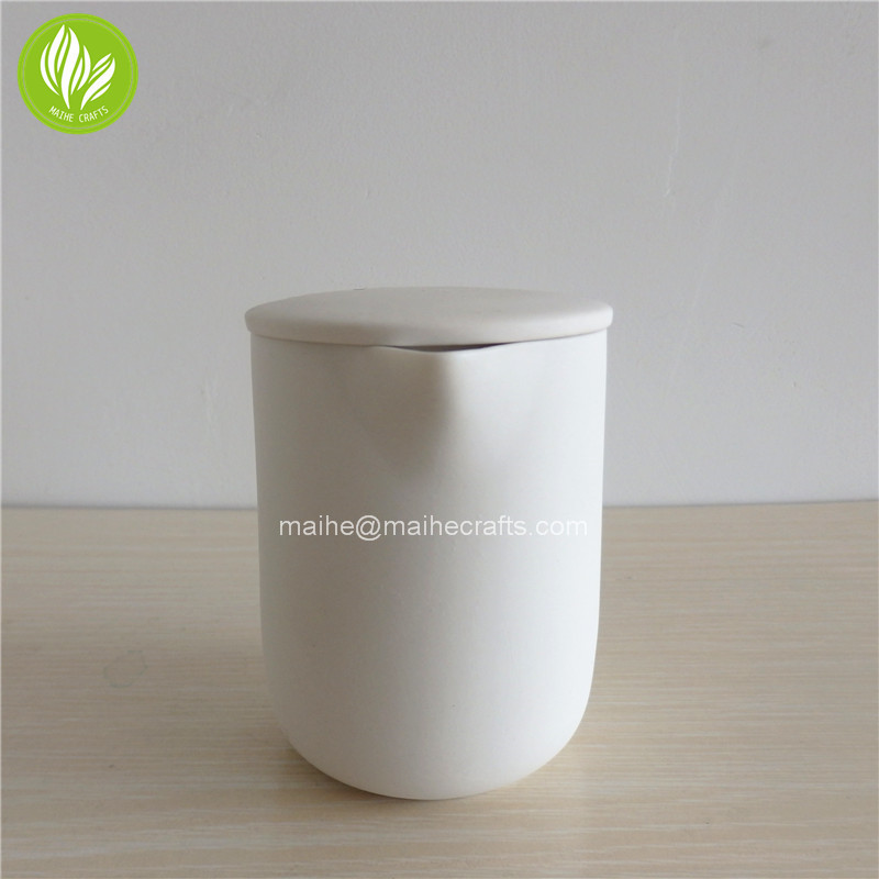 porcelain candle vessels ceramic massage candle jars with spout