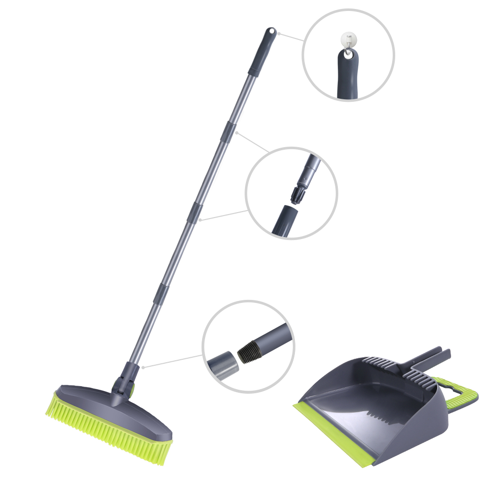 Masthome new design tpr material broom head and aluminum broom with dustpan