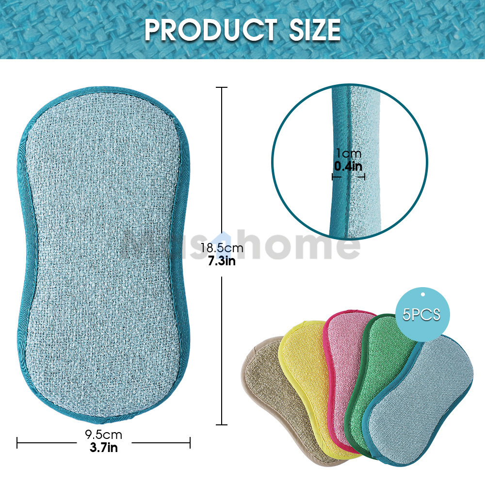 Masthome Low MOQ Dishwashing Kitchen Cleaning Dish Scrub Sponges Scouring Pads Sponges For Dishes Cleaning