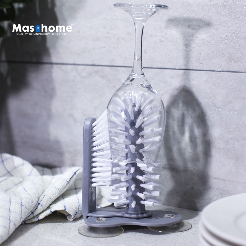 Masthome Top sell New design water cup glass bottle cleaning dish washing scrubber brush for kitchen cleaning