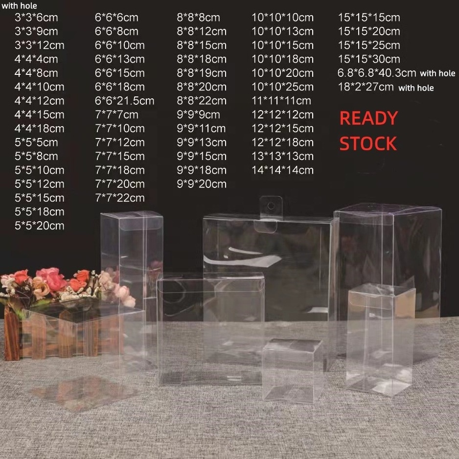 Custom Square PET Transparent Cube Box Frosted PVC Packaging Box Clear Plastic Box