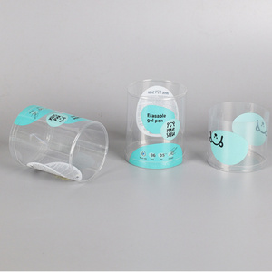 Custom Logo Sponge PVC PET Acetate Cylinder Round Clear Tube Plastic Box For Fruits