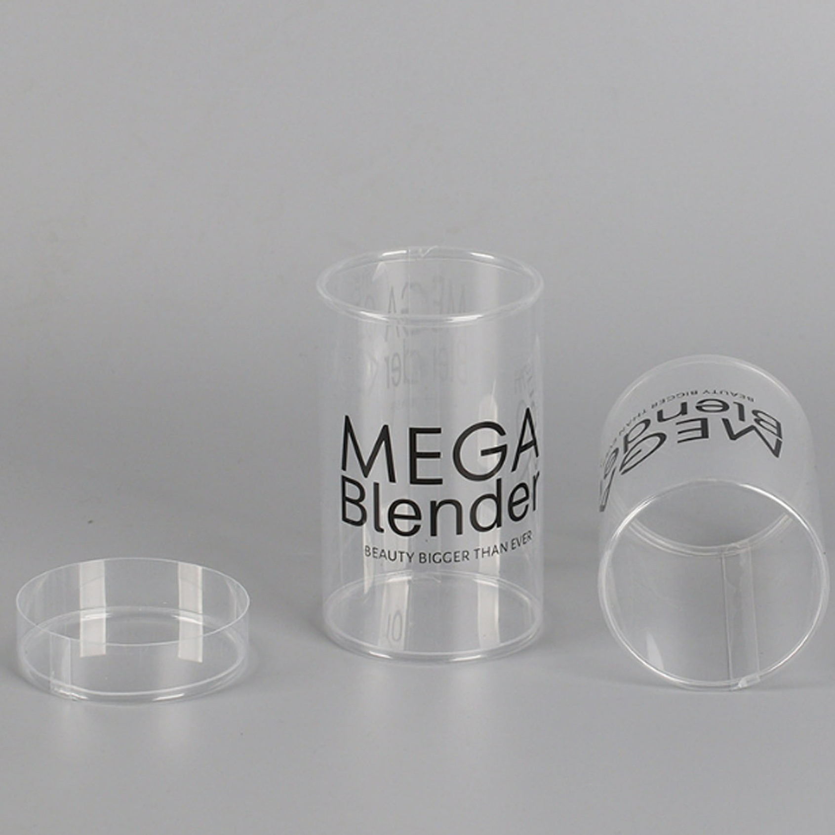 Custom Logo Sponge PVC PET Acetate Cylinder Round Clear Tube Plastic Box For Fruits