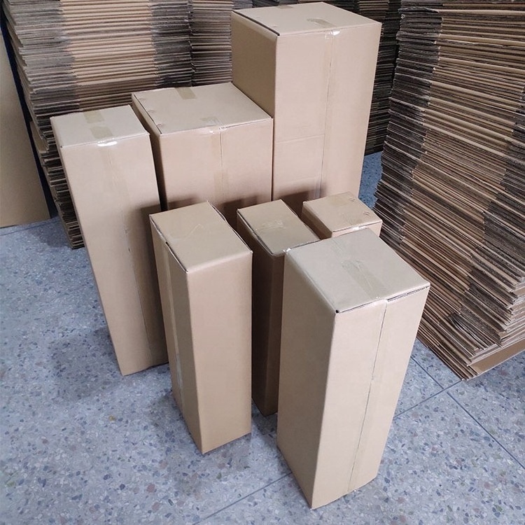 Wholesale 5 layers Kraft Corrugated Tall Moving Paper Box Golf Club Boxes Long Shipping Boxes With Logo