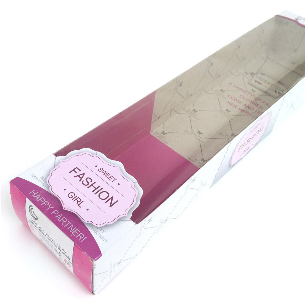 Custom Pink PVC Window Packaging Box For Single Doll