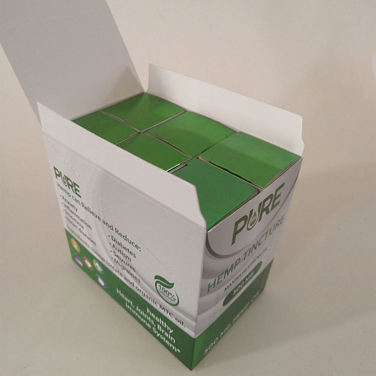 Custom Pre Roll Cigar Gummy Candy Retail Cardboard Perforated PDQ Small Counter Paper Display Box