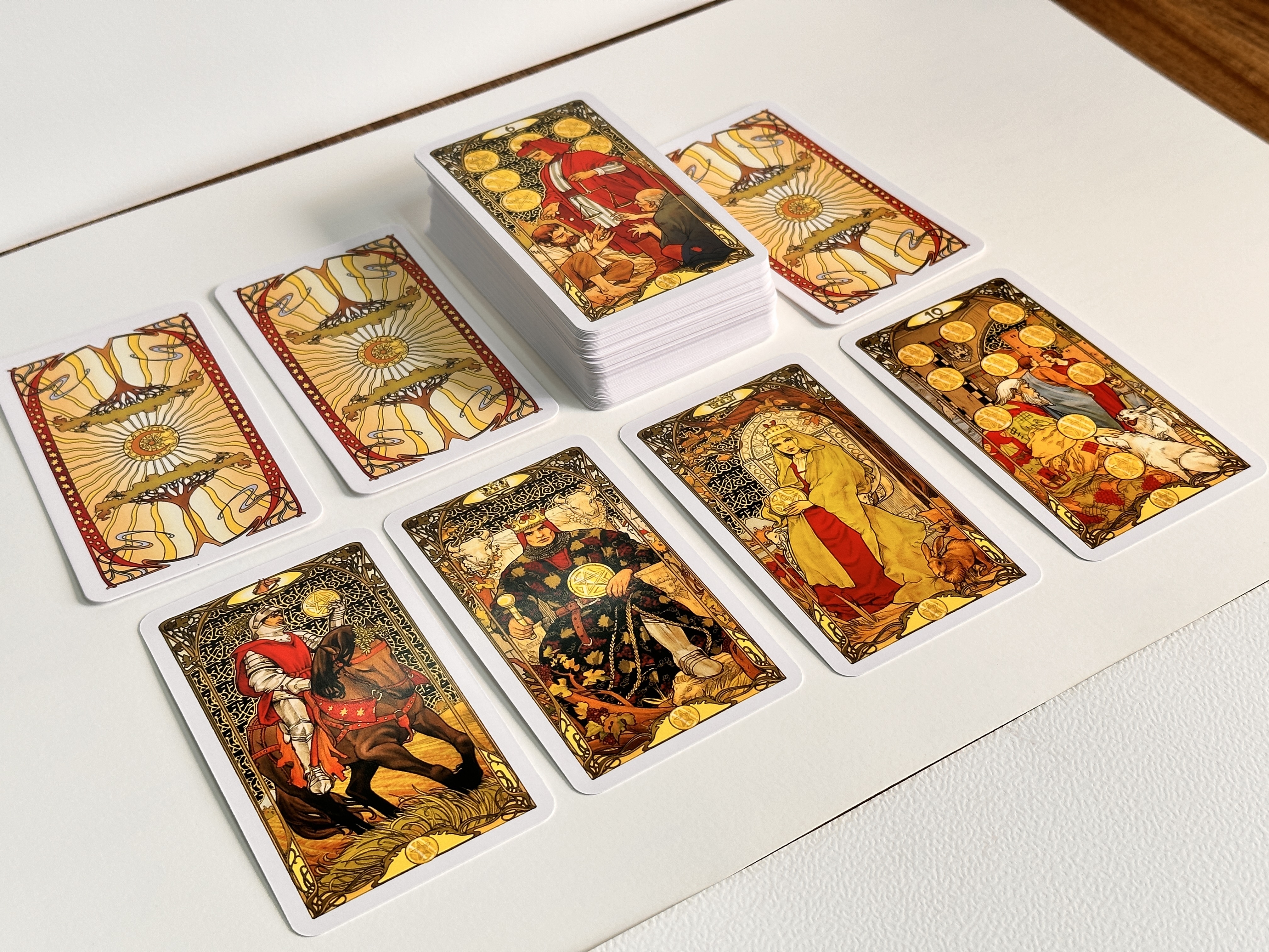 Custom Printing Oracle Gold Foil Deck High Quality Golden Edge Tarot Cards game cards playing cards