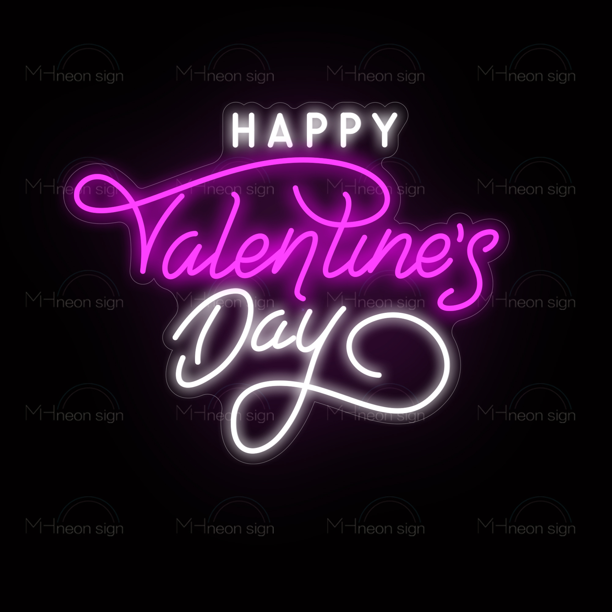 Happy  Valentine's Day led neon sign light Room Bedroom Party Decor Neon Wall Art As a gift