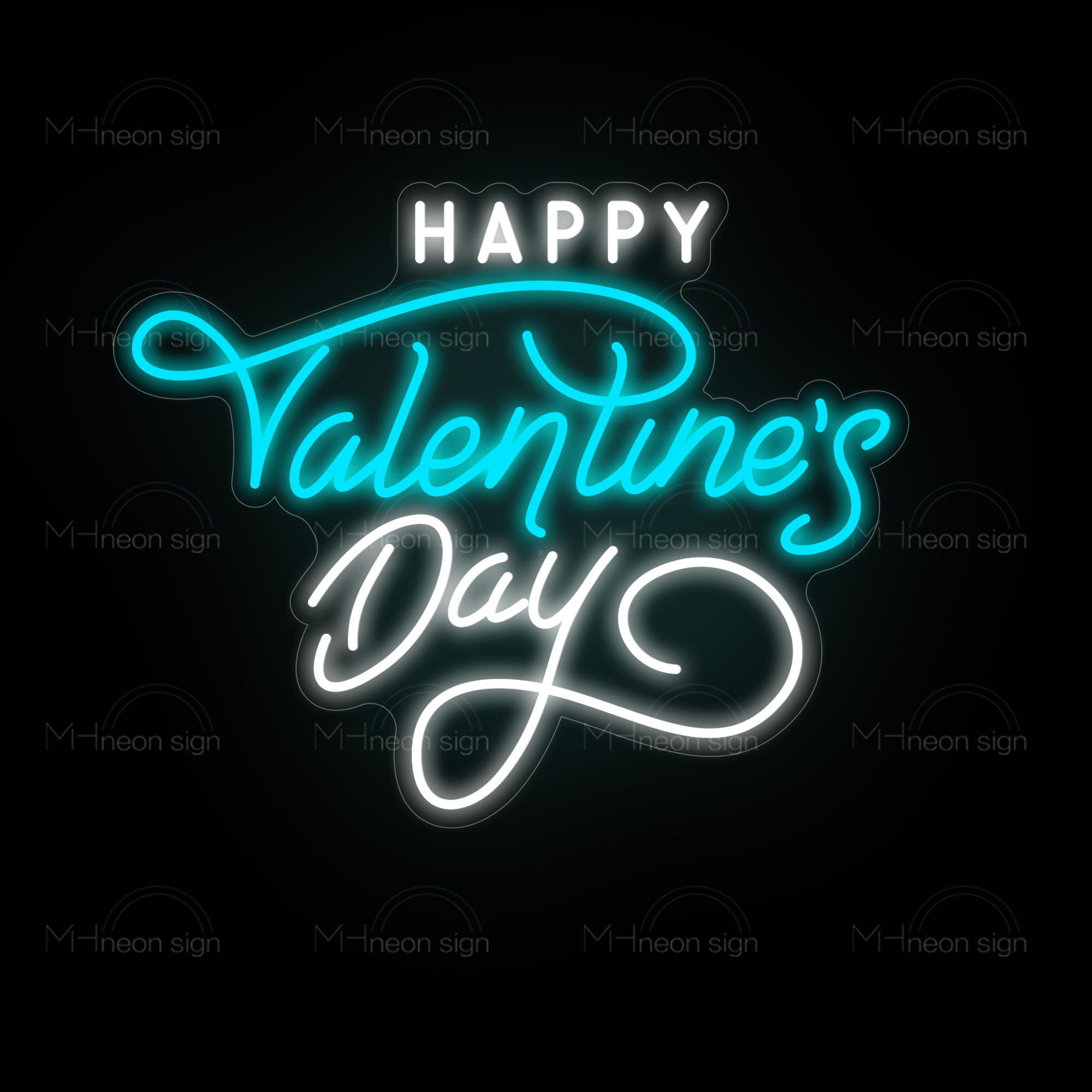 Happy  Valentine's Day led neon sign light Room Bedroom Party Decor Neon Wall Art As a gift