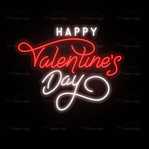 Happy  Valentine's Day led neon sign light Room Bedroom Party Decor Neon Wall Art As a gift