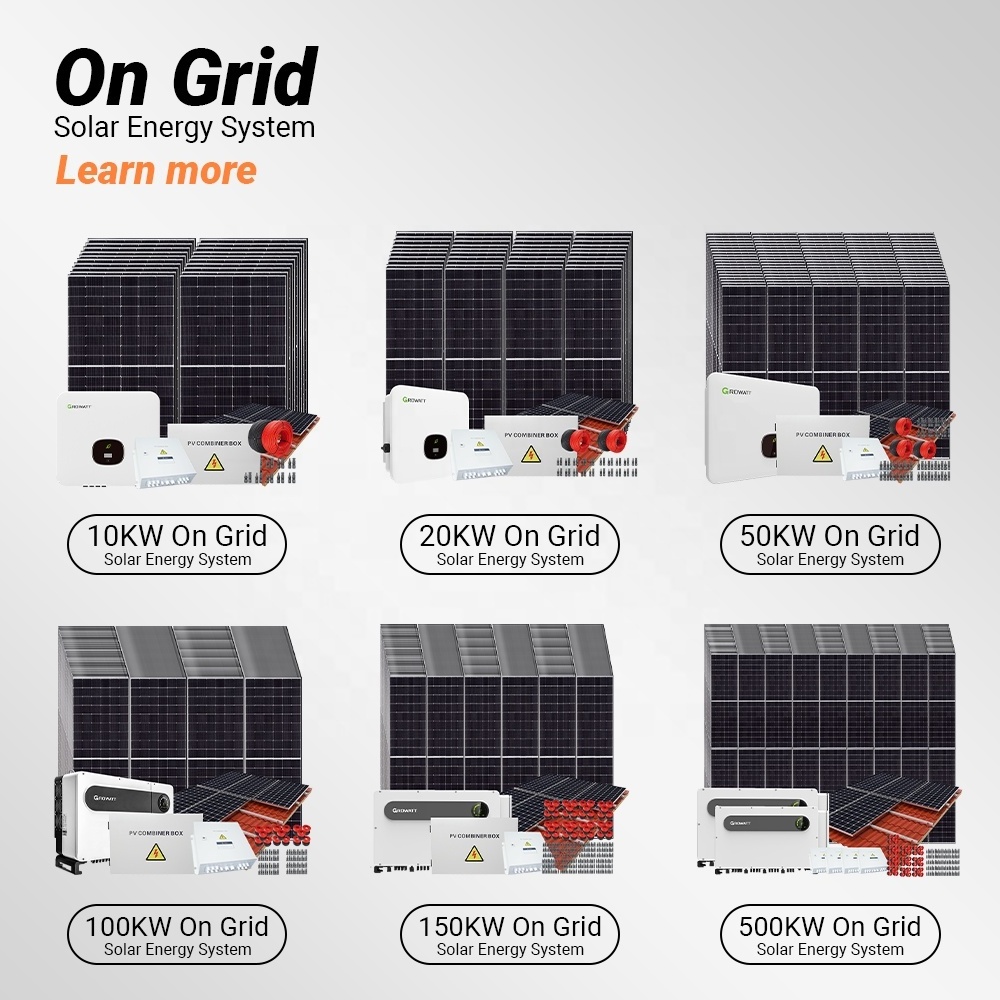 solar power system 20kw on grid solar system Complete solar panel solar inverter lithium battery system customization services