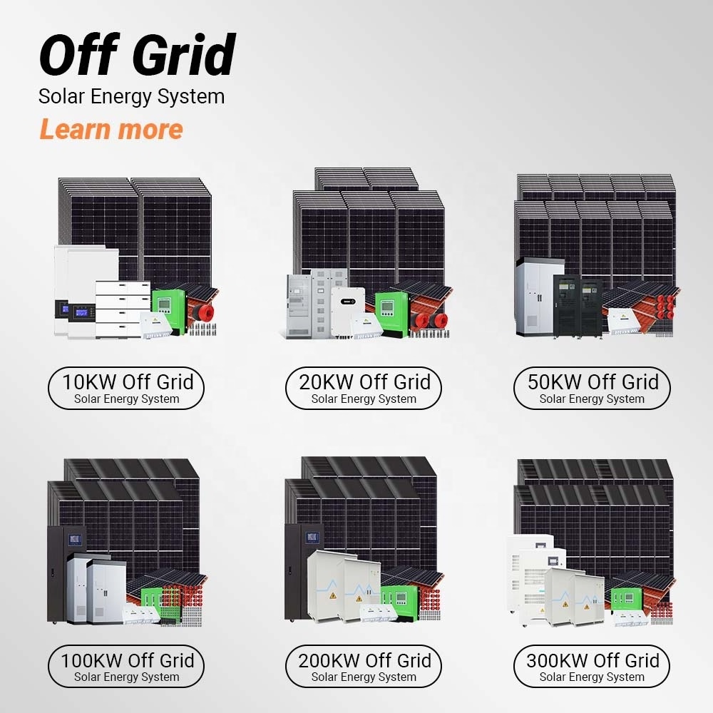 solar power system 20kw on grid solar system Complete solar panel solar inverter lithium battery system customization services