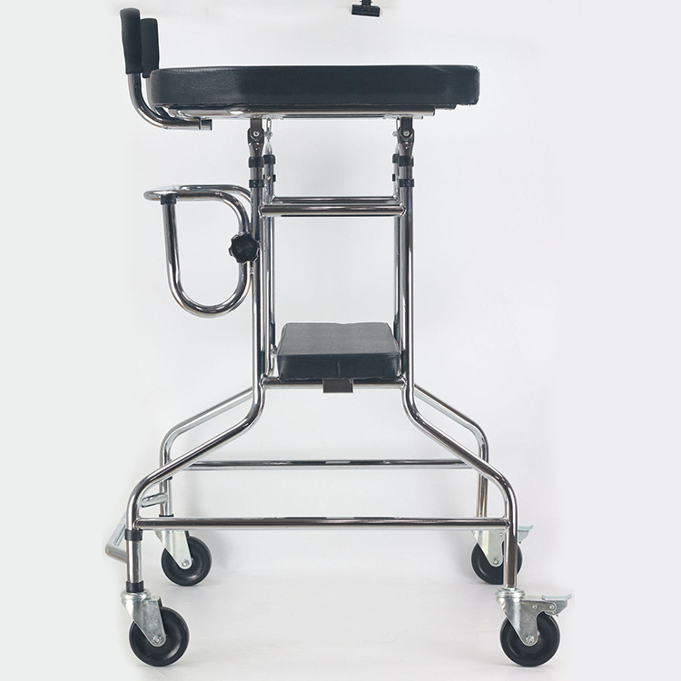 WinFair High Quality Standing Four Wheel Hemiplegia Rehabilitation Cerebral Palsy Training Walker  For Adults Walking Aid