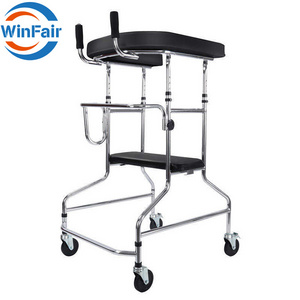 WinFair High Quality Standing Four Wheel Hemiplegia Rehabilitation Cerebral Palsy Training Walker  For Adults Walking Aid