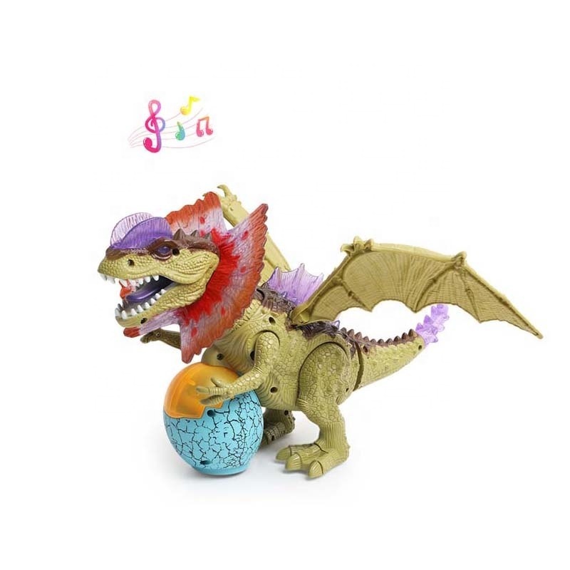 New item simulation hatching eggs dinosaur toy with LED light sound fun toy for kid boy electric dinosaur animal model toys