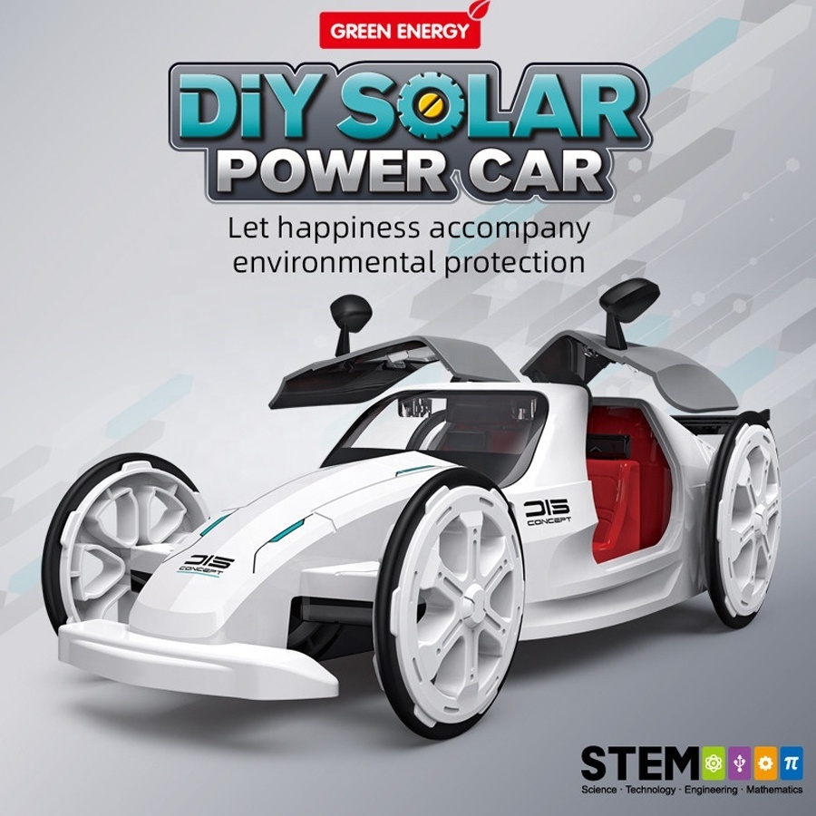 2 in 1 educational STEM building DIY solar car assembly vehicles science experiment toy solar power energy toy electric car kits