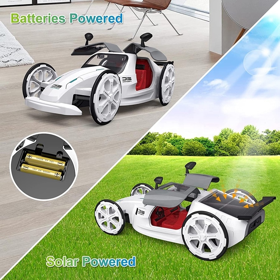 2 in 1 educational STEM building DIY solar car assembly vehicles science experiment toy solar power energy toy electric car kits