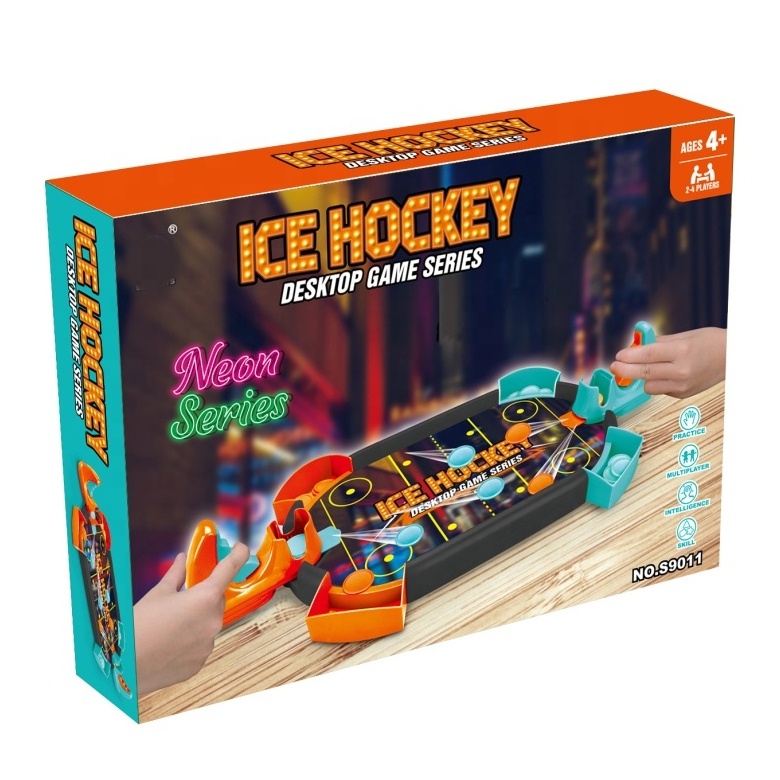 2022 kid ice hockey table board game 2 players battle interactive indoor toy ice hockey catapult curling desktop game toy