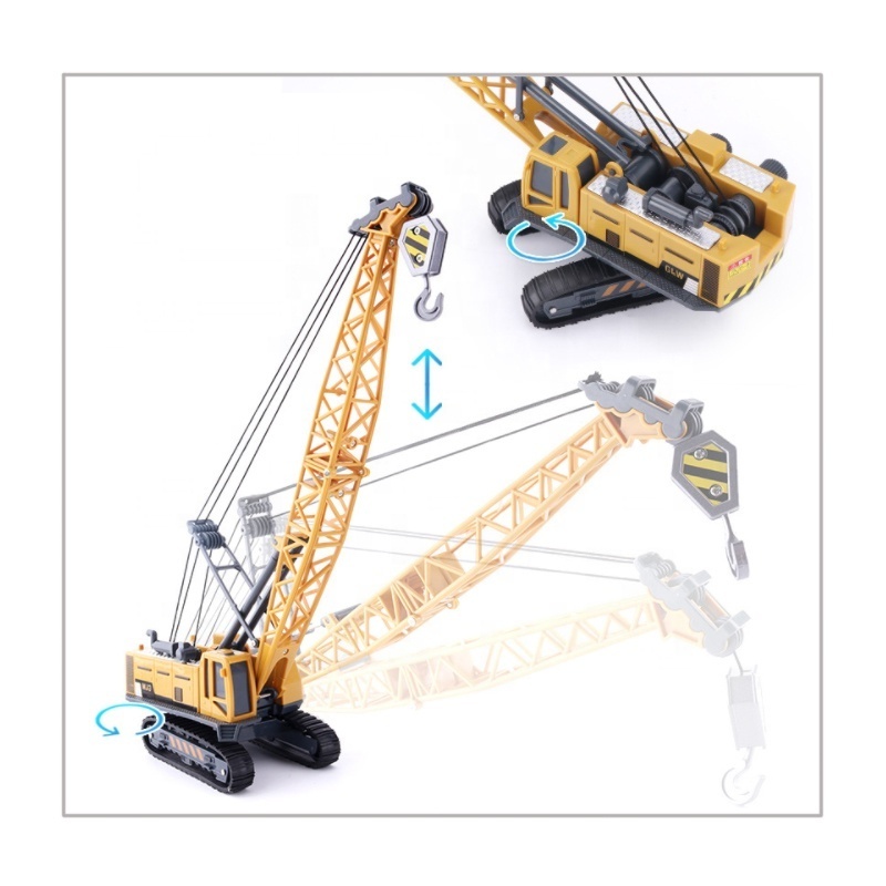 1:55 scale simulation die cast engineering toy truck crane model excavator model for kids