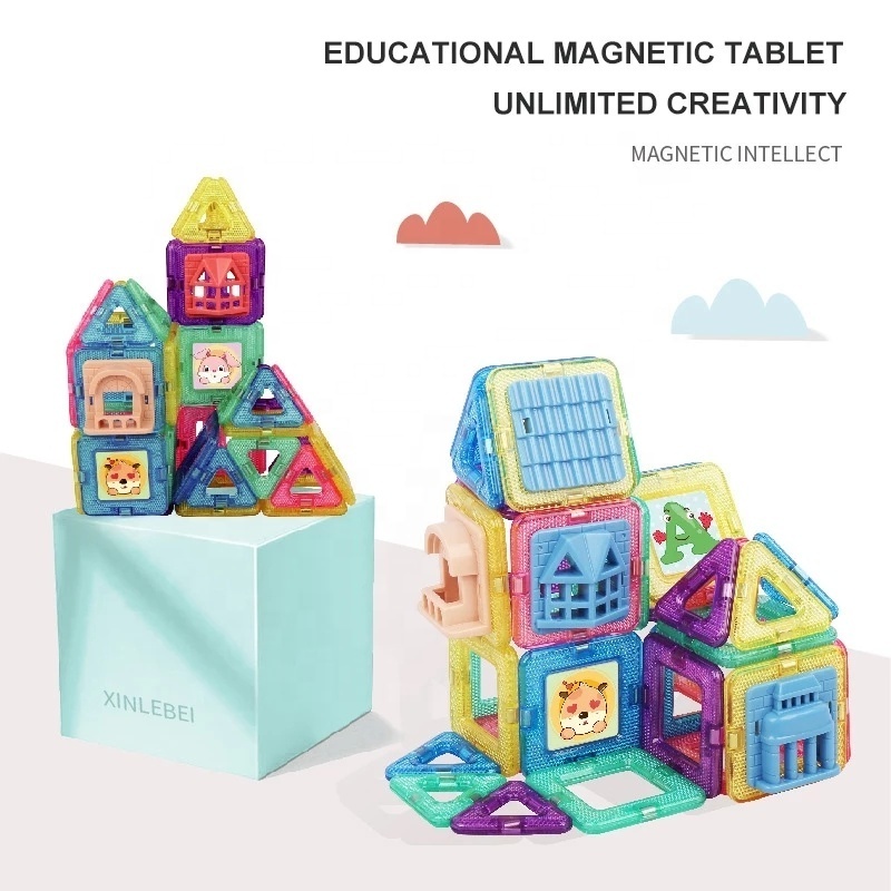 Educational toys 3D magnetic building blocks kids DIY stacking sets of building bricks construction toys indoor stem playing