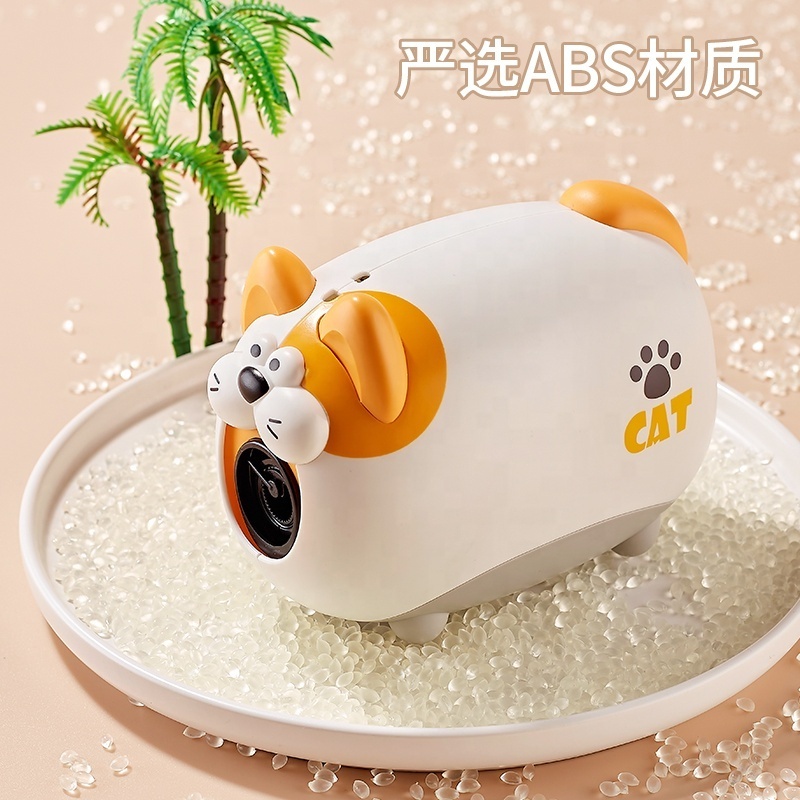 Hot sale animal DV video machine electric bubble machine summer outdoor automatic bubble blower toy for kid with light and music