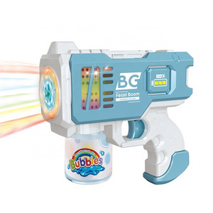 12 holes electric bubble machine gun toy kids outdoor activity bubble game battery operated bubble maker gun with colorful light