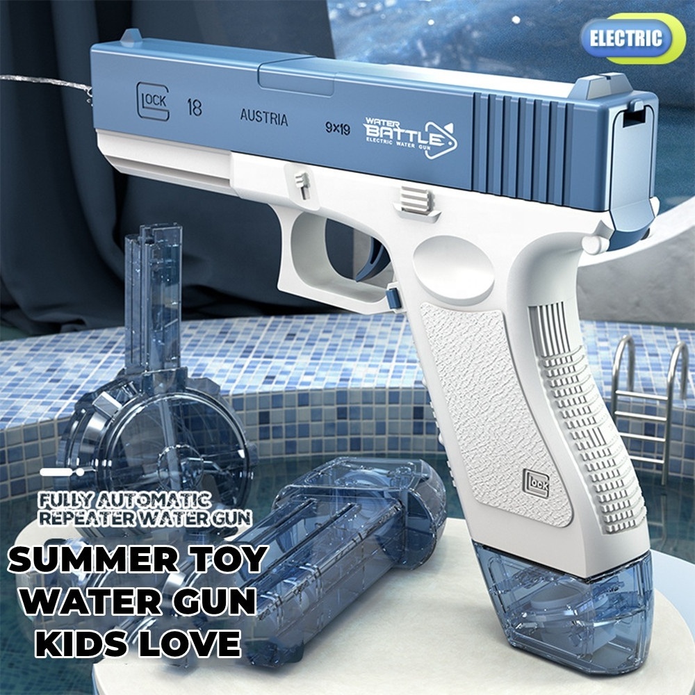 High pressure water spray gun long range pistol electric water gun toy kids automatic water squirt gun with continuous emission