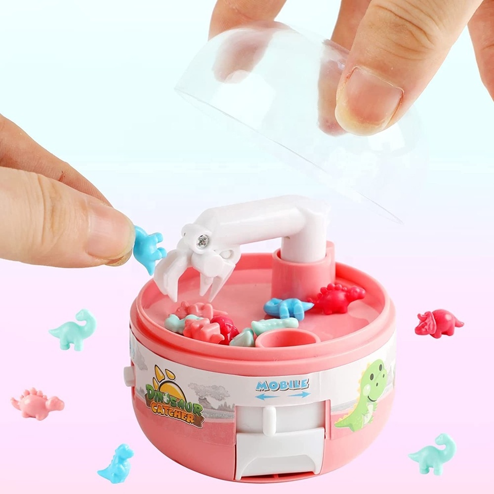 2023 funny plastic gifts candy basketball dinosaur figures capsule toy gashapon mini claw machine animal grabber surprise toys